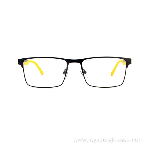 Cheap Perfect Quality Colorful Temples Spring Hinge Metal Eyeglasses Frames For Men and Ladies